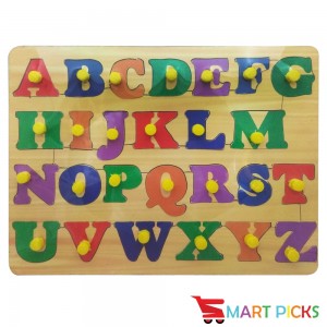 Smart Picks Wooden Colorful Learning Educational Puzzle Board for Kids With Knobs, Educational Learning Wooden Board Tray, SIZE- 28 X 21 CM, Available in 10 Different Variants