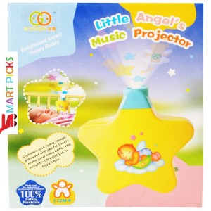 Smart Picks Battery Operated Musical Infant Angel's Star Projector for Babies - Multi Color