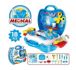 Smart Picks Beautiful Dream Medical Suitcase Pretend Play Doctor Set for Kids (18 Pieces)