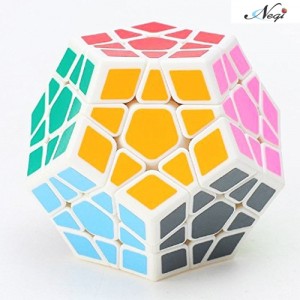 Negi Qi Yi Megaminx White Base Speed Cube Magic Puzzle Cube (Megaminx)