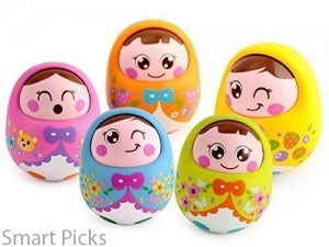 Smart Picks Push and Shake Wobbling Durable Roly Poly Tumbler Doll with Bell Sounds( Pack Of 1) Color May Vary