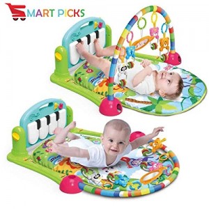 Smart Picks Newborn Baby Multi-Function Piano Fitness Rack with Music Rattle Infant Activity Play Mat ( Multi-Color)