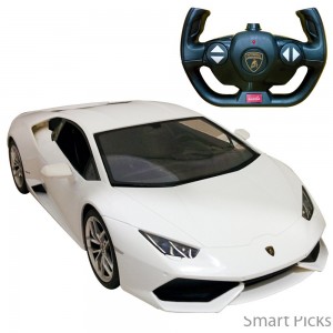 Smart Picks Officially Licensed Electric 1:14 Scale Full Function Lamborghini Huracan LP610-4 Remote Control Car (White)