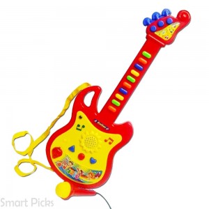 Smart Picks Guitar Musical Toy with Microphone (Color May Vary)