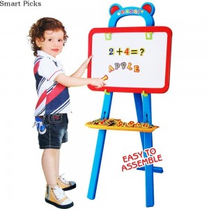 84 pcs 3-in-1 Educational Magnetic White Chalk Board Learning Easel for Kids