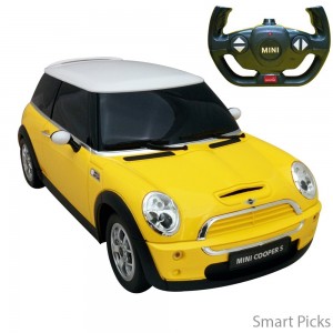 Smart Picks Officially Licensed Electric 1:14 Scale Full Function Mini Cooper (S) Remote Control Car (Yellow)