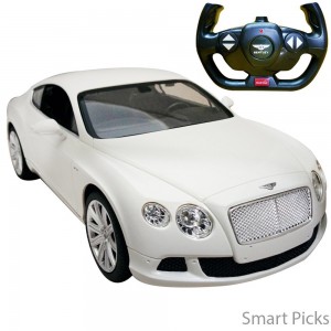 Smart Picks Officially Licensed Electric 1:14 Scale Full Function Bentley Continental Gt Speed Remote Control Car (White)