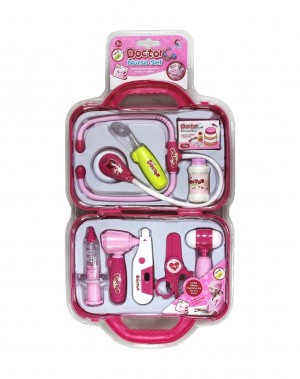Kids Doctor and Nurse Tools Playset, Pink