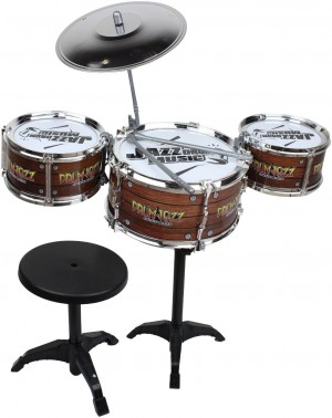 Kids Jazz Drum with Stand and Seat, Multi Color