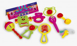 Negi Rattle Set, Multi Color (9 Pieces)