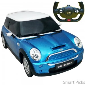 Smart Picks Officially Licensed Electric 1:14 Scale Full Function Mini Cooper (S) Remote Control Car (Blue)