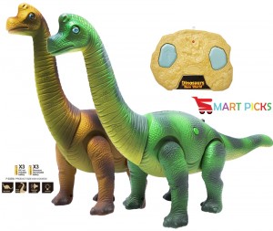 Smart Picks Remote Control Walking & Roaring Dinosaur with Led Lights ( Any one & Color May Vary )