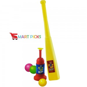 Smart Picks Pop up & Strike Pitcher Baseball Set -Can be Played at Garden, Beach Or Park (Color May Vary)
