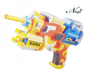 Negi Blaze Storm Soft Bullet Gun Automatic Gun Toy with 6 Safe Foam Bullets_ Multi-color (BS3)