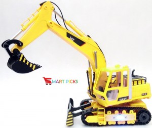 Smart Picks 16 Channel Heavy Duty Rechargeable JCB Truck with Smoke, Vibration, Sound and Lights ( Rechargeable Battery and Charger Included) (1:16)