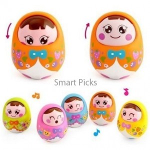 Smart Picks Push and Shake Wobbling Durable Roly Poly Tumbler Doll with Bell Sounds( Pack Of 1) Color May Vary