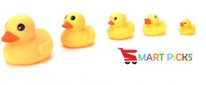 Smart Picks 6 PCS Infants Baby Duck Swimming Bath Toys Beach Toys Soft Rubber Squeeze Screaming Sound Toy
