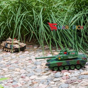 Smart Picks 6 CH Remote Control Military Battle Tank with Smoke & Shaking Function_ Scale 1:24 ( Rechargeable Battery for Tank & Charger Included) (USA M1A2)