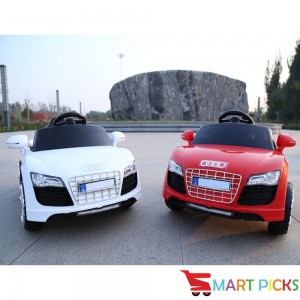 Smart Picks Electric AUDI R8 Rechargeable Remote Control Battery Operated Ride On CAR_White