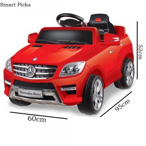 Smart Picks Electric Rechargeable Remote Control Mercedes Benz Battery Operated Red Ride on Car