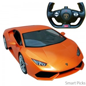 Smart Picks Officially Licensed Electric 1:14 Scale Full Function Lamborghini Huracan LP610-4 Remote Control Car (Orange)