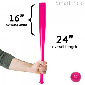 Smart Picks Base Ball 24" Plastic Baseball Bat with Ball