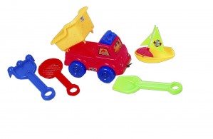 Negi Truck and Boat Beach Toy, Multi Color