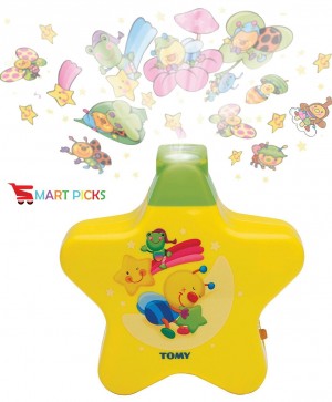 Smart Picks Battery Operated Musical Infant Angel's Star Projector for Babies - Multi Color
