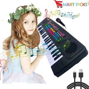 Smart Picks 37 Keys Piano (USB Included) and Microphone