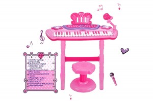 Toyshine Rock 'N Roll Battery Operated Electronic Piano with lights and sound. (Microphone)