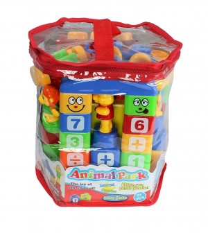 Planet of Toys Animal Park Funny Building Blocks Set For Kids, Children