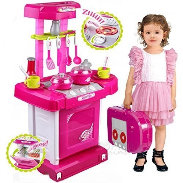 Luxury Battery Operated Kitchen Set With Lights Sound and Carry Case