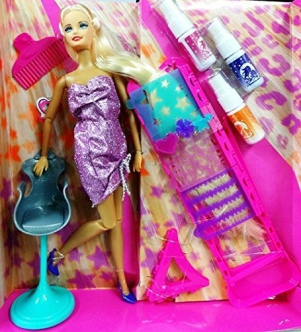 Barbie hairtastic color and design hot sale salon