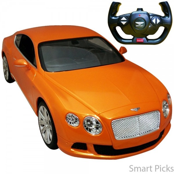Smart Picks Officially Licensed Electric 1 14 Scale Full Function Bentley Continental Gt Speed Remote Control Car Orange R C Cars All Toys Games