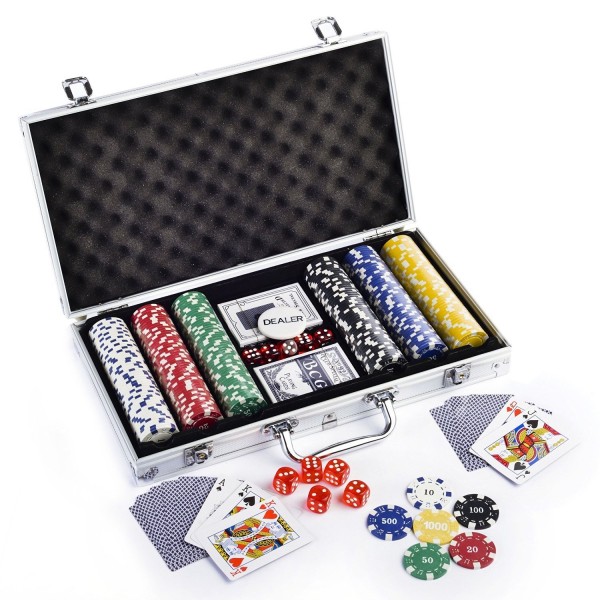 300pc Poker Game Set with Aluminium Case 